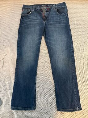 Wrangler Men's Dark Blue Straight-Leg Jeans